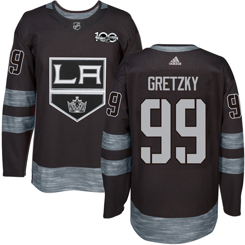 Adidas Kings #99 Wayne Gretzky Black 1917-100th Anniversary Stitched NHL Jersey
